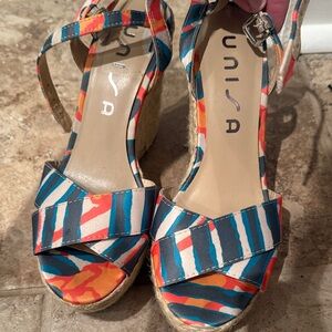 Unisa Women's Colorful Strappy Wedges
